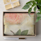 Papier Mousseline Rose vintage (Cadeau)