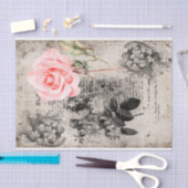 Papier Mousseline Rose Vintage (Artisanat)