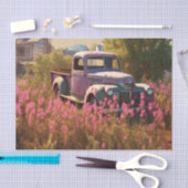 Papier Mousseline rose vintage (Artisanat)