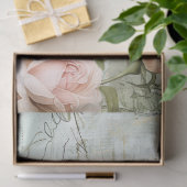 Papier Mousseline Rose vintage (Cadeau)