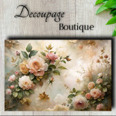 Papier Mousseline Rose vintage Dream Decoupage