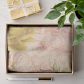 Papier Mousseline Rose vintage Ephemera (Cadeau)