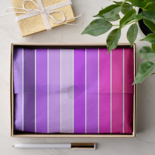 Papier Mousseline rose, violet et orange (Cadeau)