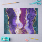 Papier Mousseline Rose, violet et Parties scintillant Turquoise Peac (Artisanat)