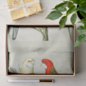 Papier Mousseline Rosella Parrakeets (Cadeau)