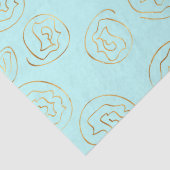 Papier Mousseline roses à la menthe et à l'or (Détail)