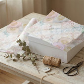 Papier Mousseline Roses Anciennes Linge Ancien et Dentelle