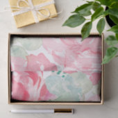 Papier Mousseline Roses aquarelle (Cadeau)