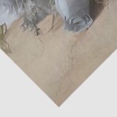 Papier Mousseline Roses argentés (Détail)