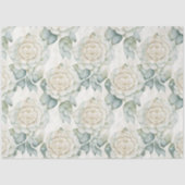 Papier Mousseline Roses blanches (Recto)