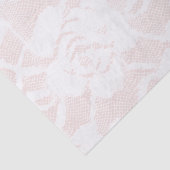 Papier Mousseline Roses blanches romantiques Mariage rose pâle (Détail)