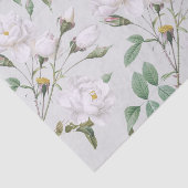Papier Mousseline Roses blanches Vintages (Détail)