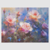 Papier Mousseline Roses Bleus grandir dans ma page de découpage de j (Recto)