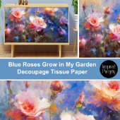Papier Mousseline Roses Bleus grandir dans ma page de découpage de j