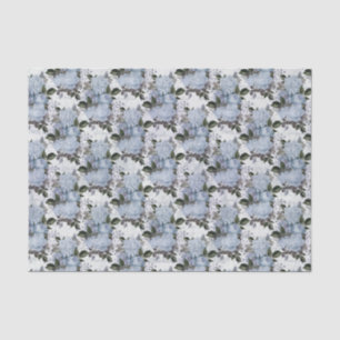 Papier Mousseline Roses bleus vintages