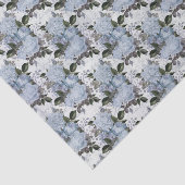 Papier Mousseline Roses bleus vintages (Détail)