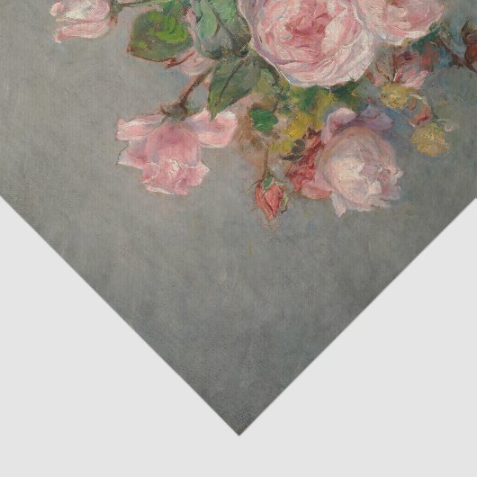 Papier Mousseline Roses dans un vase (Détail)