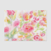 Papier Mousseline Roses d'aquarelle Abstraits (Recto)