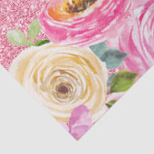 Papier Mousseline Roses d'aquarelle en Parties scintillant rose et c (Détail)