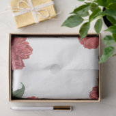 Papier Mousseline Roses de Chou Rouge (Cadeau)