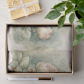 Papier Mousseline Roses de choux avec reflets verts (Cadeau)