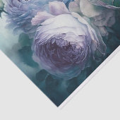 Papier Mousseline Roses de choux doux en Lavenders et Blues 1 (Détail)