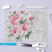 Papier Mousseline Roses de craquement et de cru (Artisanat)
