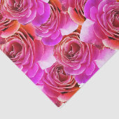 Papier Mousseline Roses de dégradé rose à rouge (Détail)