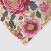 Papier Mousseline Roses de jardin opulent (Détail)