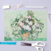 Papier Mousseline Roses de Still Life dans un vase par Vincent van G (Artisanat)