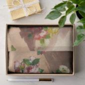 Papier Mousseline Roses, Découpage (Cadeau)