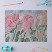 Papier Mousseline Roses d'été Abstraits (Artisanat)