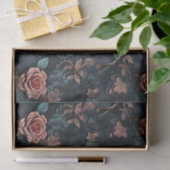 Papier Mousseline Roses d'or rose (Cadeau)