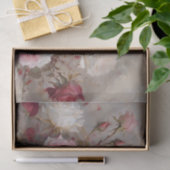 Papier Mousseline Roses élégantes rouges, roses et blanches (Cadeau)