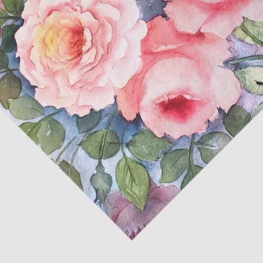 Papier Mousseline Roses en fleurs (Détail)