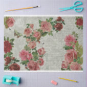 Papier Mousseline Roses en papier découpage en fleurs (Artisanat)