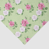 Papier Mousseline Roses En Rose Et Blanc (Détail)