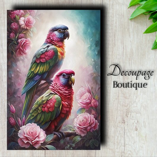 Papier Mousseline Roses et arcs-en-ciel découpage
