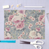 Papier Mousseline Roses et coeurs assez roses de perle (Artisanat)