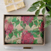 Papier Mousseline Roses et libellules (Design 16) (Cadeau)