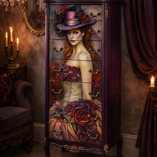 Papier Mousseline Roses et reverie Découpage