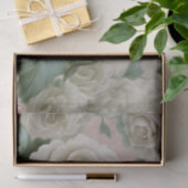 Papier Mousseline Roses géantes roses et blanches (Cadeau)