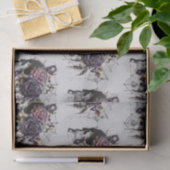 Papier Mousseline Roses gothiques simples et crâne fête d'Halloween (Cadeau)