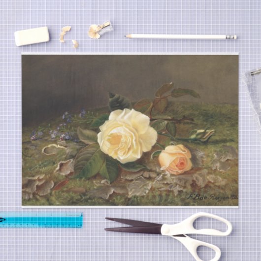 Papier Mousseline Roses Jaunes, Découpage (Artisanat)