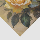 Papier Mousseline Roses jaunes Imprimer Découpage / (Détail)