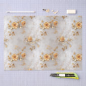 Papier Mousseline Roses jaunes romantiques (Artisanat)