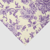 Papier Mousseline Roses Lavande (Détail)