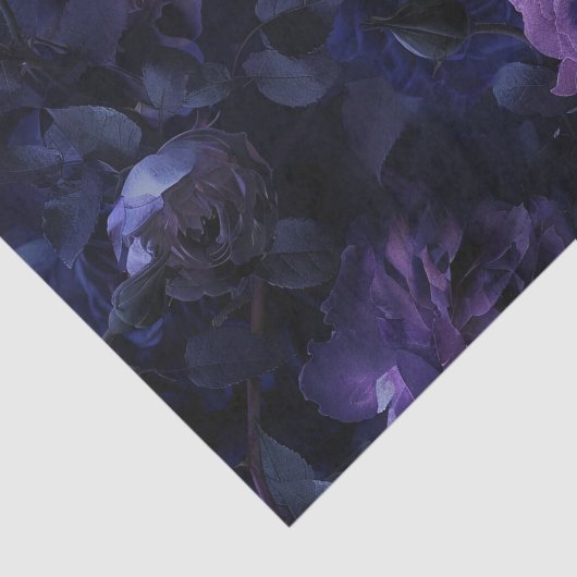 Papier Mousseline Roses mauve (Détail)