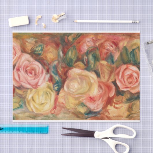 Papier Mousseline Roses par Auguste Renoir (Artisanat)