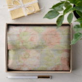 Papier Mousseline Roses peints sur les conseils en bois antiques (Cadeau)